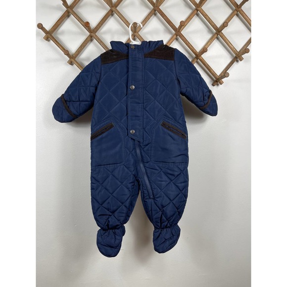 Rothschild Jackets & Coats Rothschild Baby Quilted Snowsuit In Navy